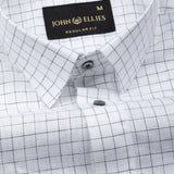 Lunar Black Check Luxurious Linen Shirt - John Ellies