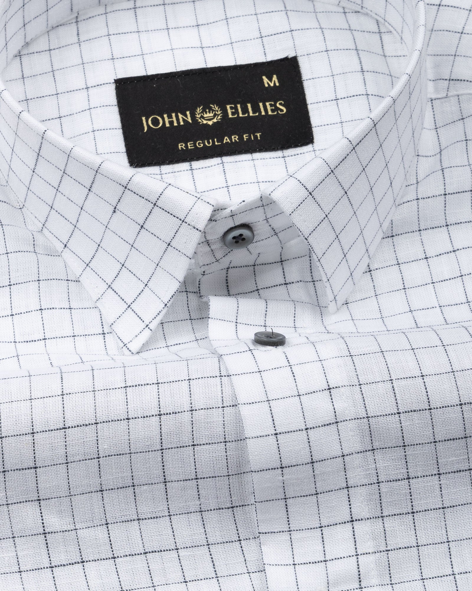Lunar Black Check Luxurious Linen Shirt - John Ellies