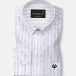 Lunar Black Multi Line Stripe Linen Shirt - John Ellies