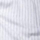 Lunar Black Multi Line Stripe Linen Shirt - John Ellies