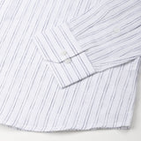 Lunar Black Multi Line Stripe Linen Shirt - John Ellies