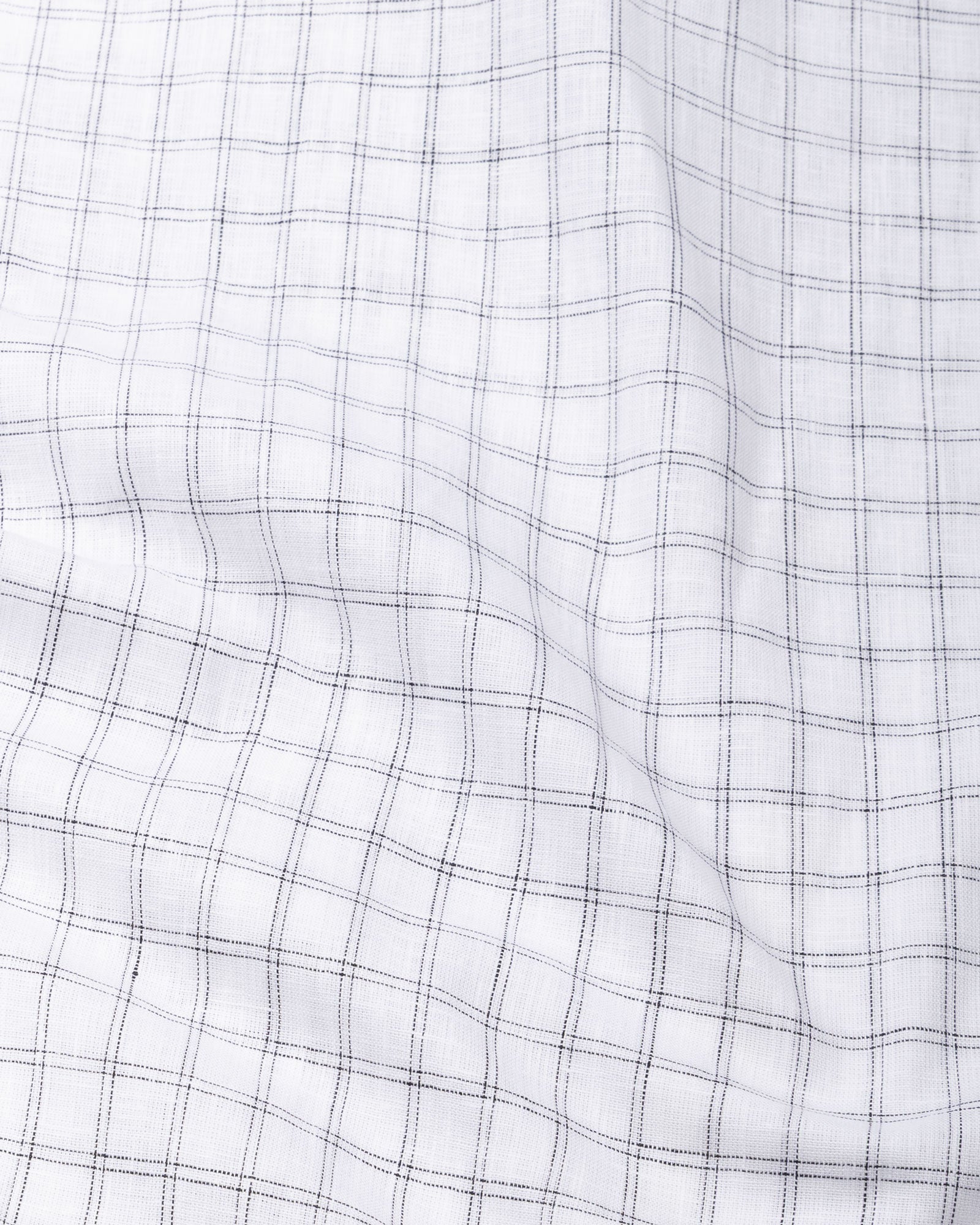 Lunar Black Multi Line Checks Linen Shirt - John Ellies