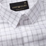 Lunar Black Multi Line Checks Linen Shirt - John Ellies
