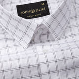 Lunar Black Multi Line Checks Linen Shirt - John Ellies