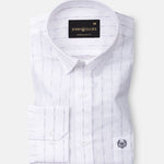 Lunar Grey Stripe Linen Shirt - John Ellies