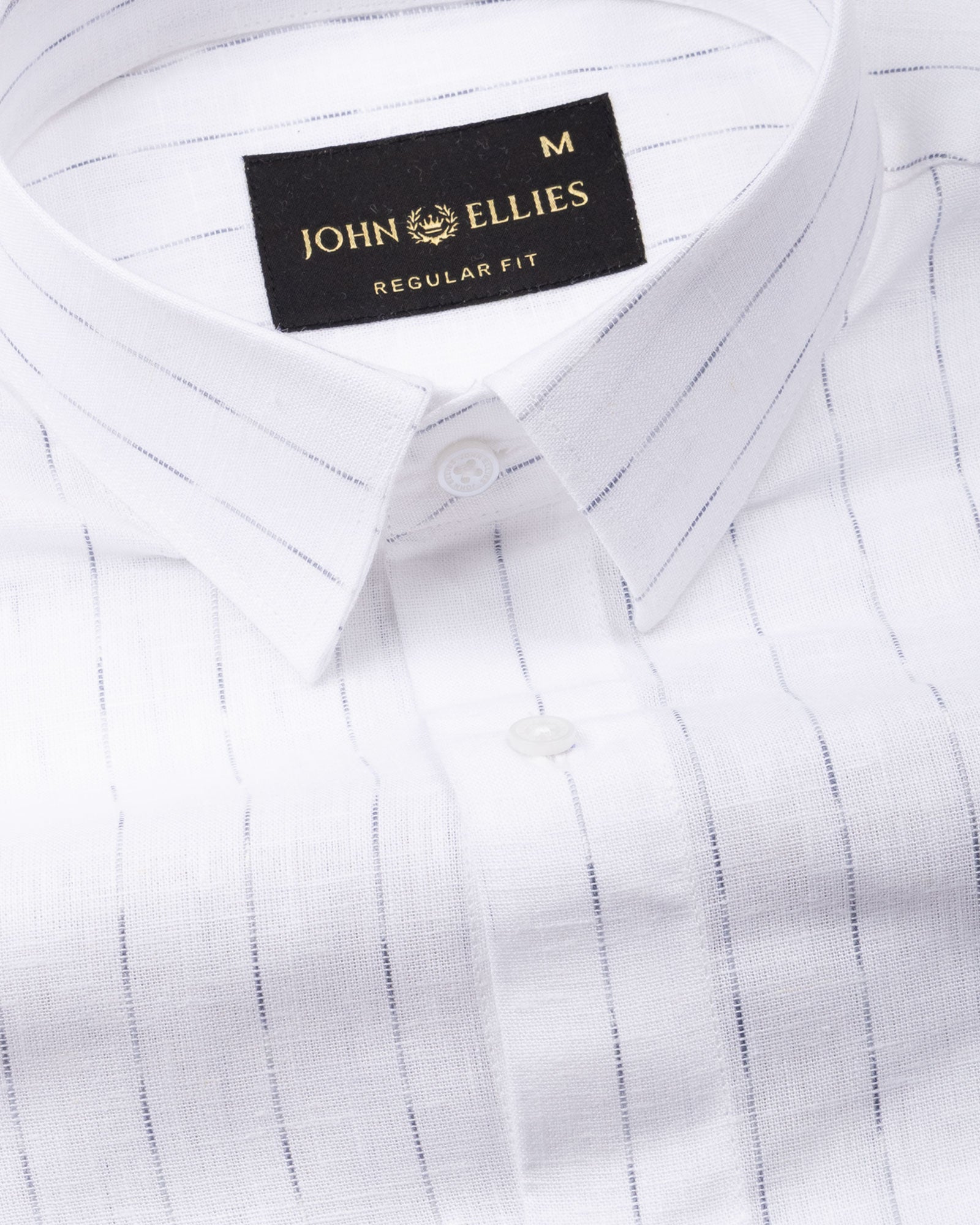 Lunar Grey Stripe Linen Shirt - John Ellies