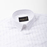 Lunar Grey Stripe Linen Shirt - John Ellies