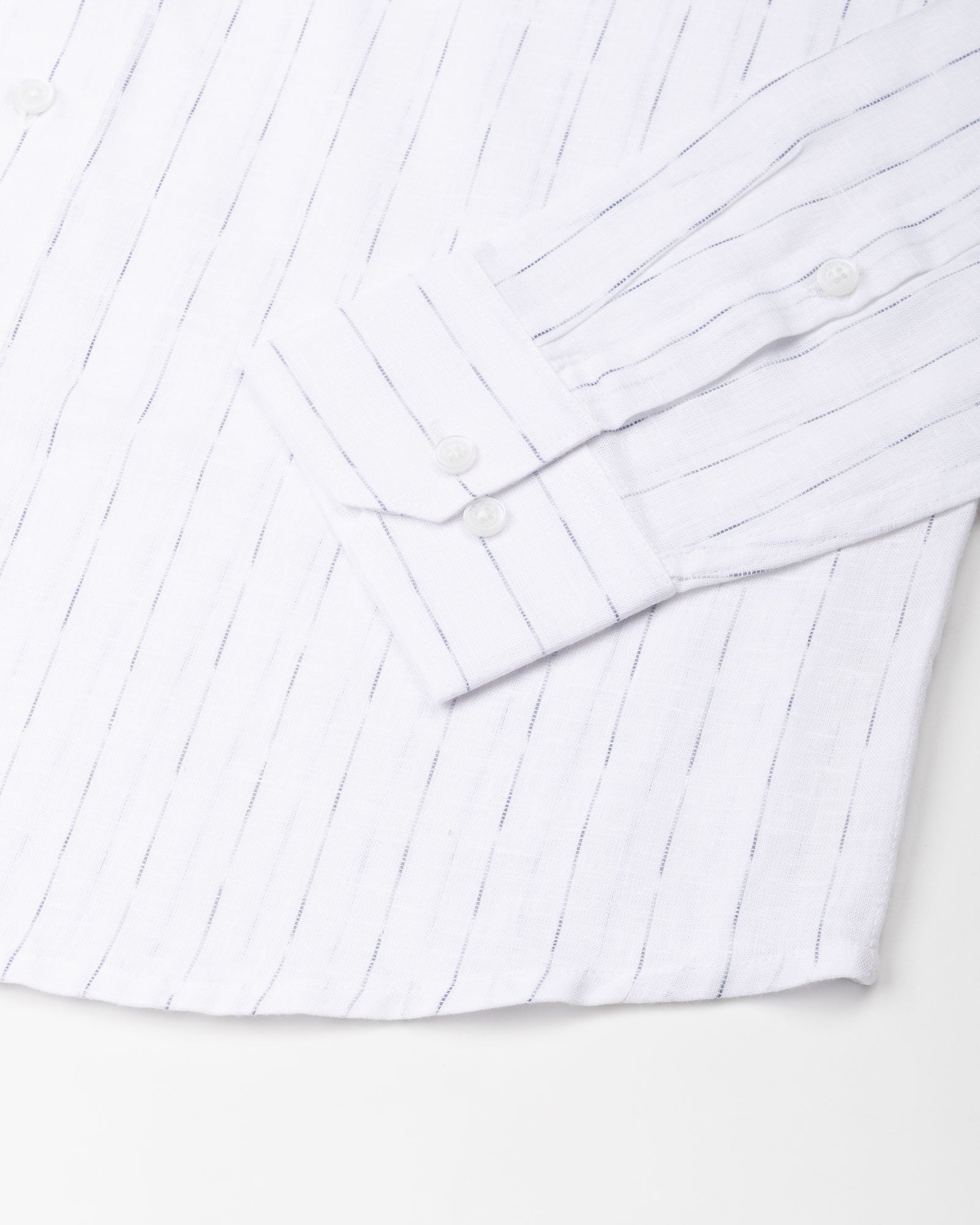 Lunar Grey Stripe Linen Shirt - John Ellies