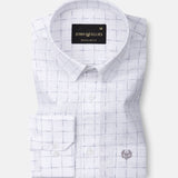 Lunar Grey Check Linen Shirt - John Ellies