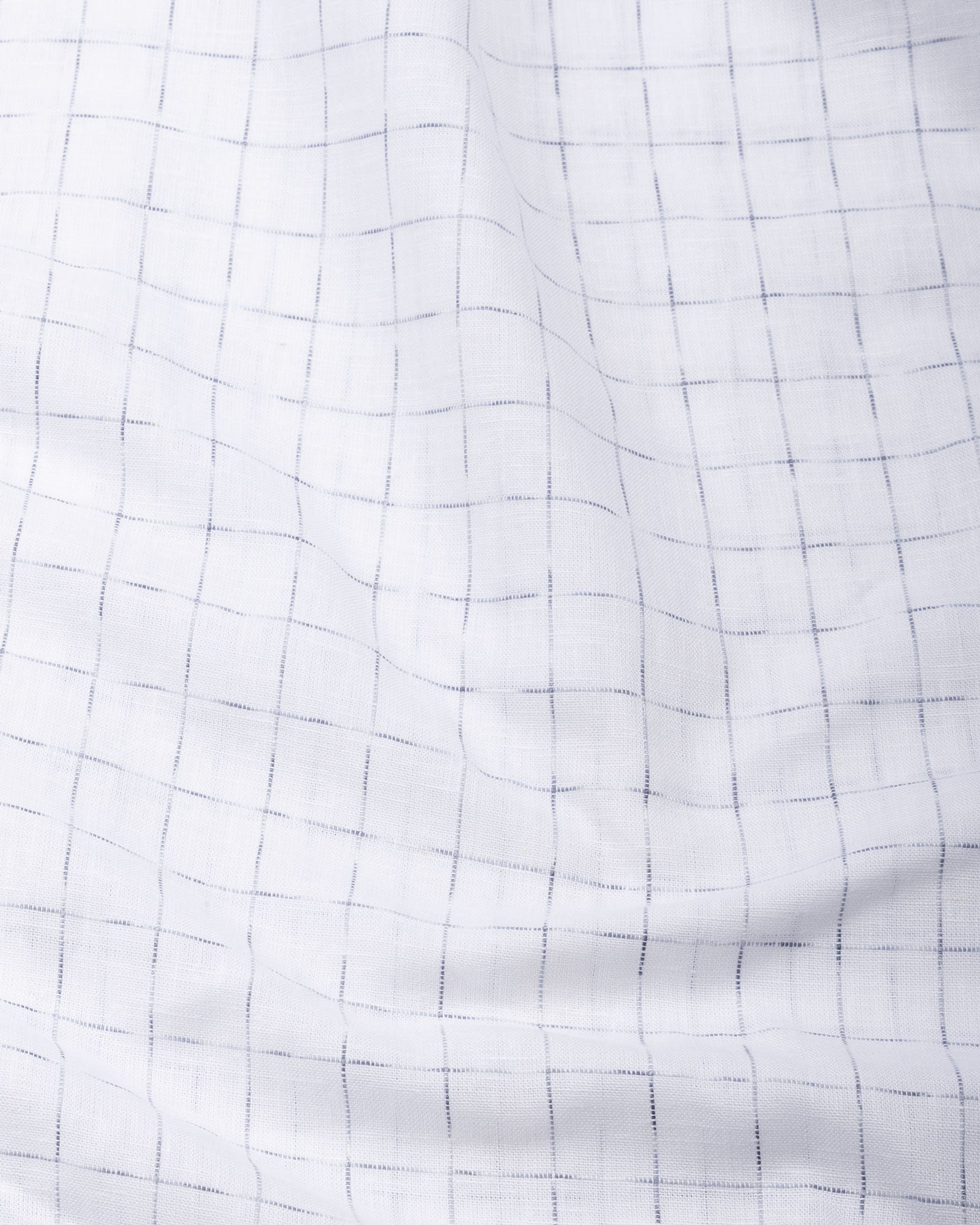 Lunar Grey Check Linen Shirt - John Ellies