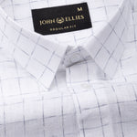 Lunar Grey Check Linen Shirt - John Ellies
