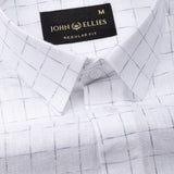 Lunar Grey Check Linen Shirt - John Ellies