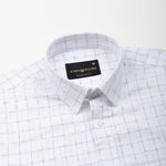 Lunar Grey Check Linen Shirt - John Ellies