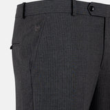 Beans Grey Stripe Formal Cotton Pant