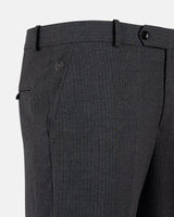 Beans Grey Stripe Formal Cotton Pant