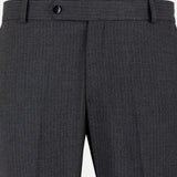 Beans Grey Stripe Formal Cotton Pant