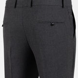 Beans Grey Stripe Formal Cotton Pant