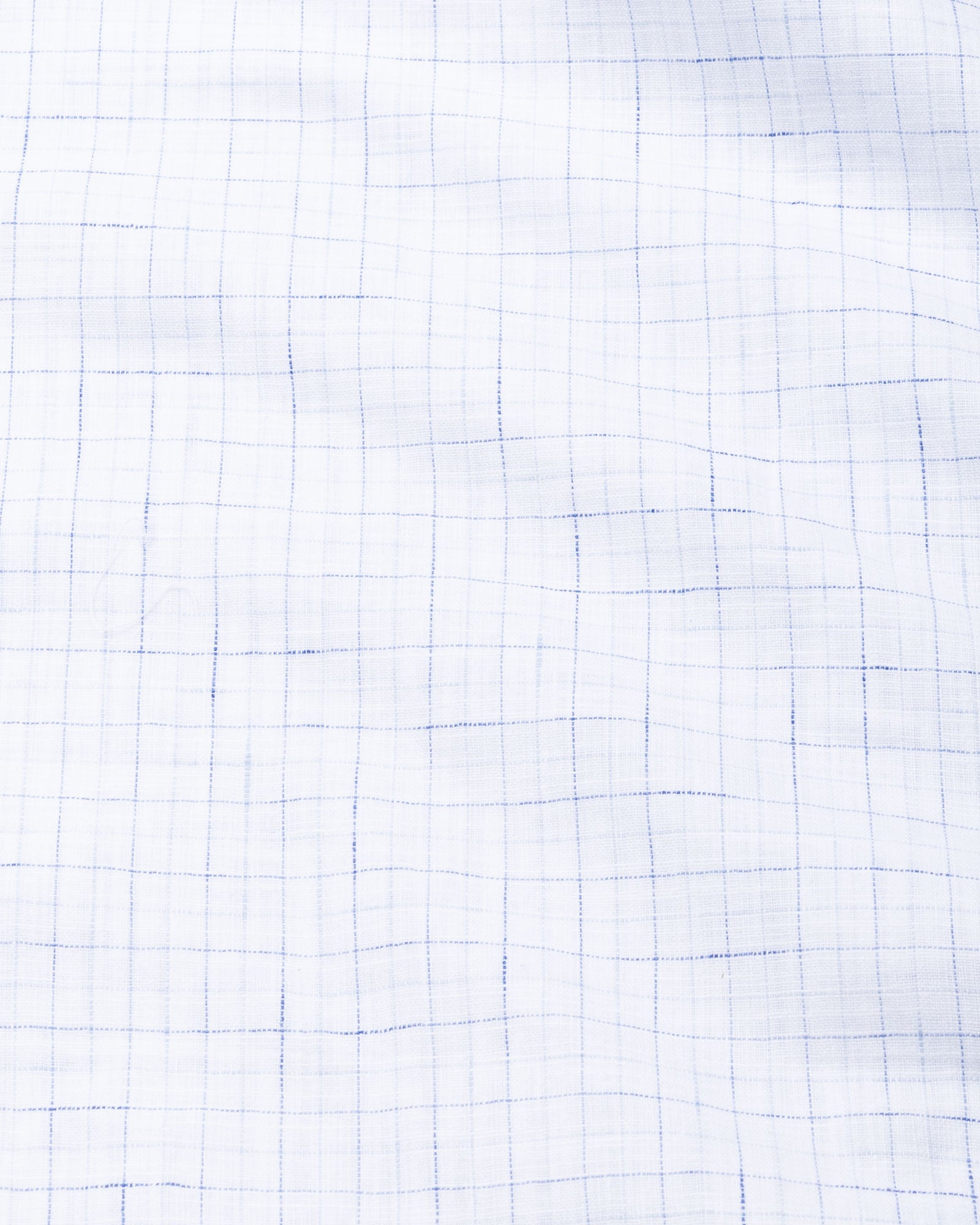 Lunar Navy Blue Check Linen Shirt - John Ellies