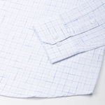 Lunar Navy Blue Check Linen Shirt - John Ellies