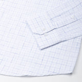 Lunar Navy Blue Check Linen Shirt - John Ellies