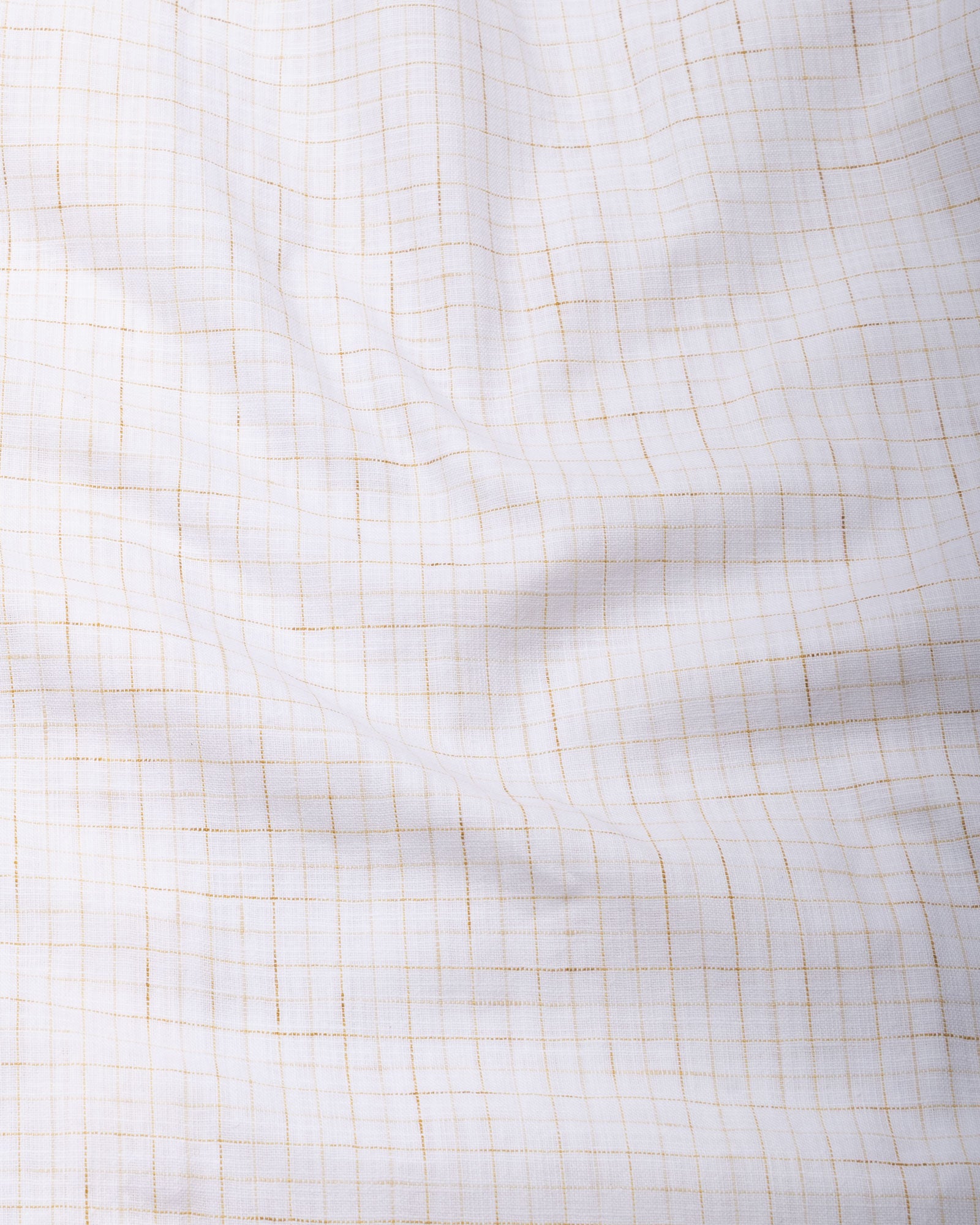 Lunar Yellow Check Linen Shirt - John Ellies
