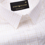 Lunar Yellow Check Linen Shirt - John Ellies