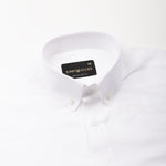 Stratos White Cotton Dobby Button Down Shirt - John Ellies