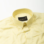 Stratos Yellow Cotton Dobby Button Down Shirt - John Ellies
