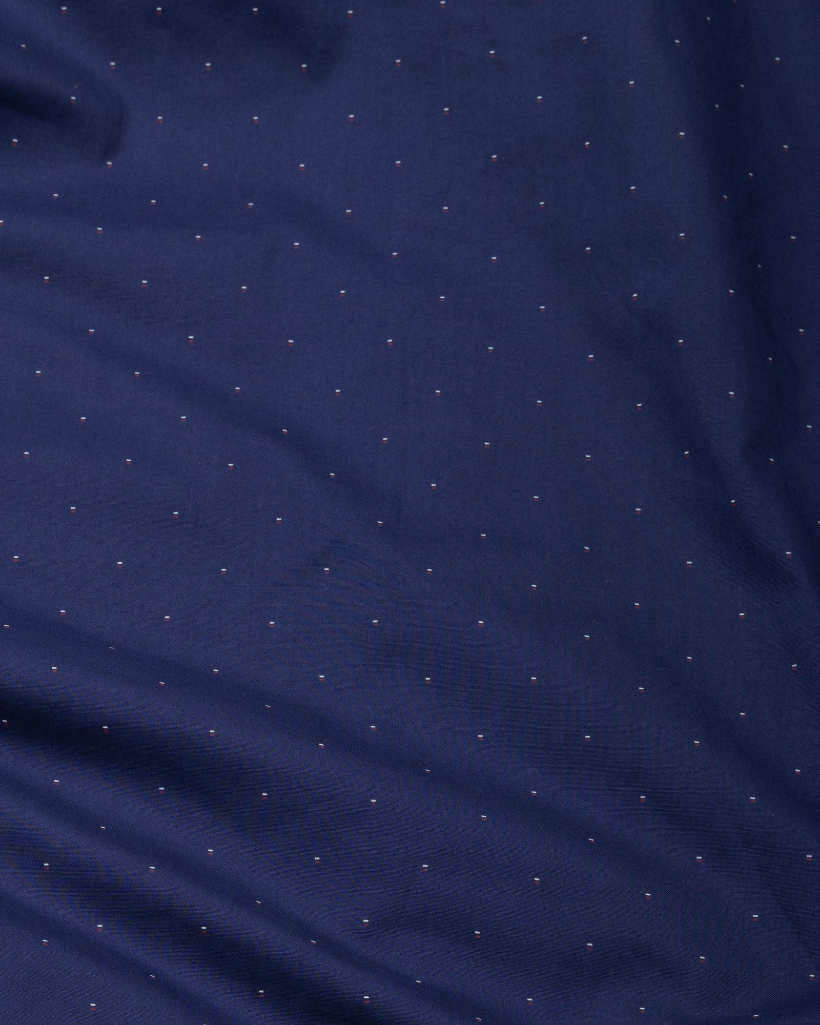 Stratos Navy Blue Cotton Printed Button Down Shirt - John Ellies