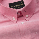 Stratos Pink Oxford Cotton Printed Button Down Shirt - John Ellies