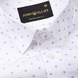 Stratos White Cotton Printed Shirt - John Ellies