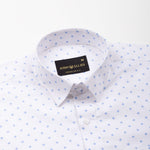 Stratos White Cotton Printed Shirt - John Ellies