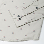 Stratos Tan Cotton Printed Shirt - John Ellies