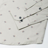 Stratos Tan Cotton Printed Shirt - John Ellies