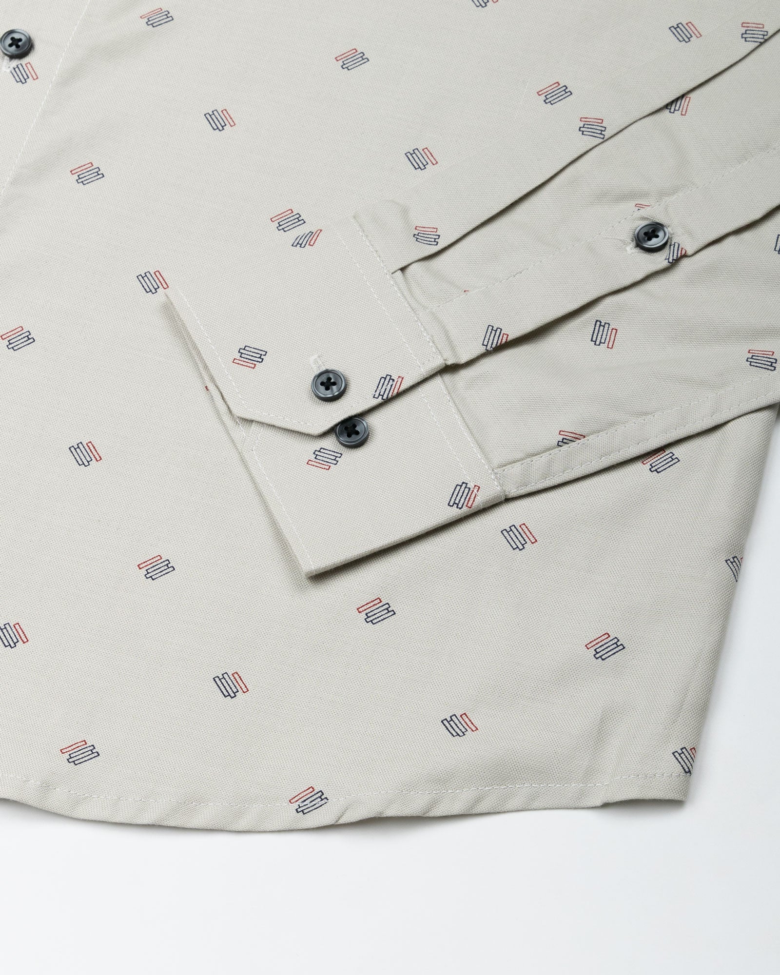 Stratos Tan Cotton Printed Shirt - John Ellies