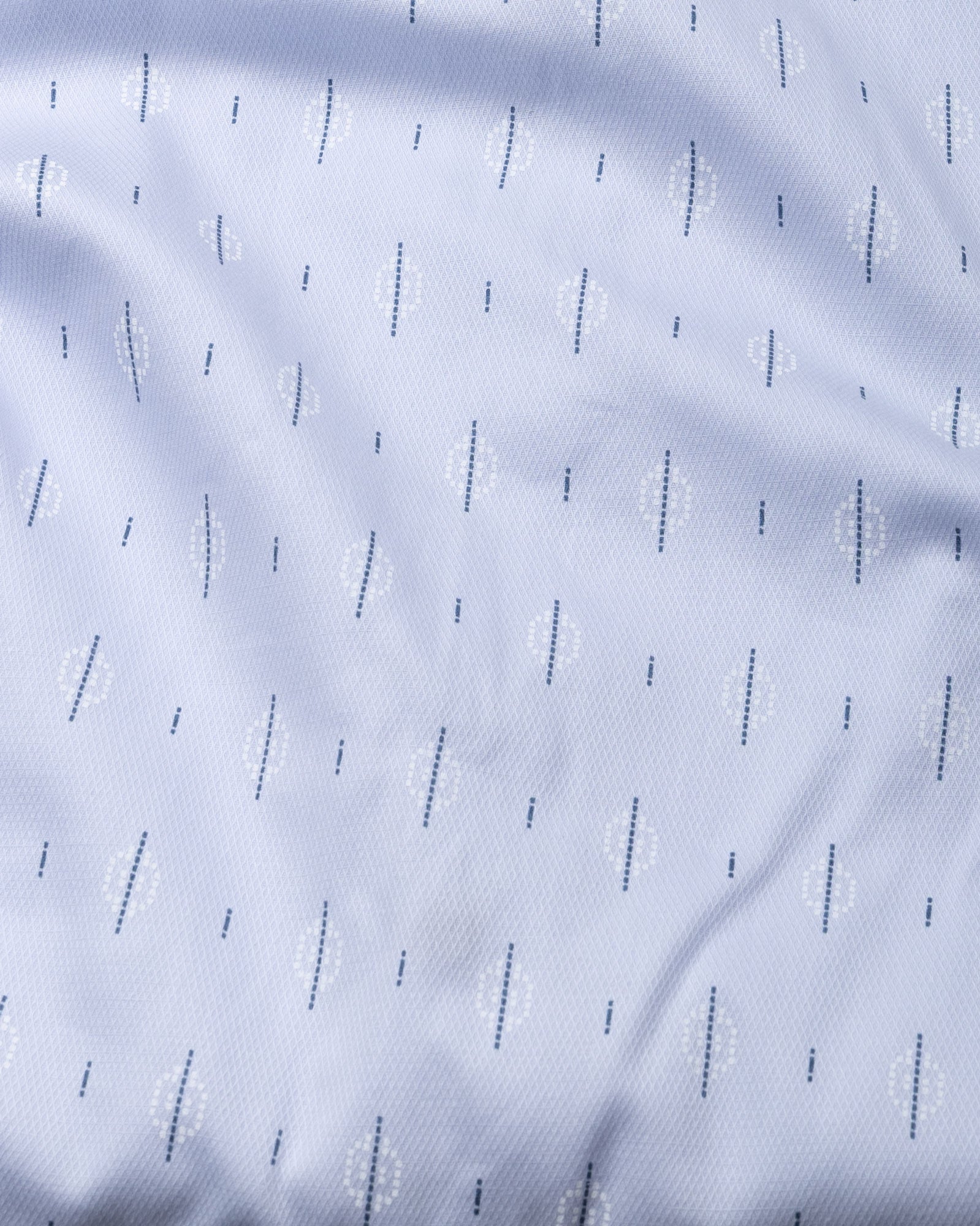 Stratos Blue Cotton Printed Shirt - John Ellies