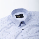 Stratos Blue Cotton Printed Shirt - John Ellies