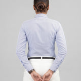 Strata Blue Stripes Oxford Cotton Women Shirt