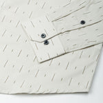 Stratos Ivory Tan Cotton Printed Shirt - John Ellies