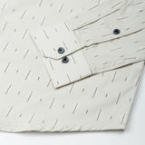 Stratos Ivory Tan Cotton Printed Shirt - John Ellies