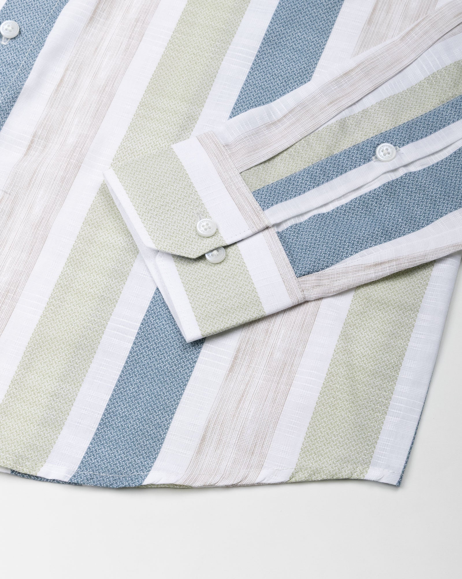 Zentra Olive Stripes Cotton Shirt - John Ellies
