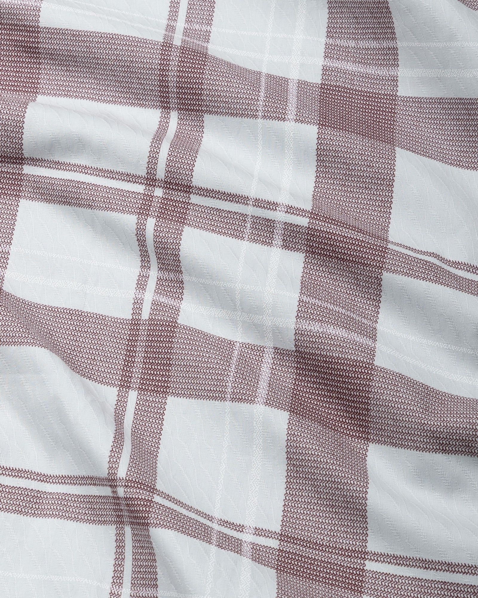 Magnus Maroon Check Cotton Shirt - John Ellies