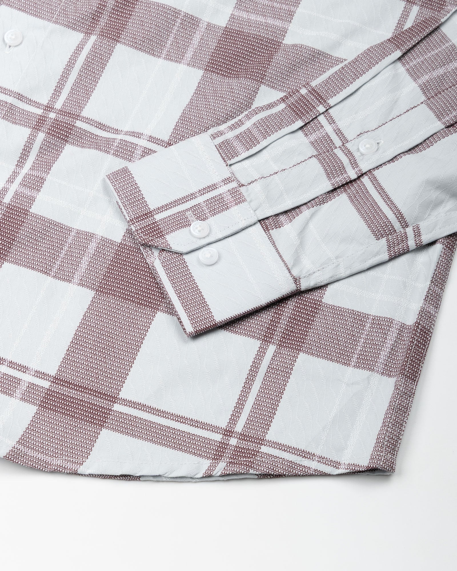 Magnus Maroon Check Cotton Shirt - John Ellies