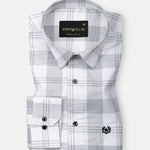 Magnus White Check Cotton Shirt - John Ellies