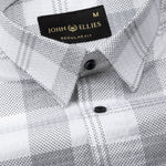 Magnus White Check Cotton Shirt - John Ellies