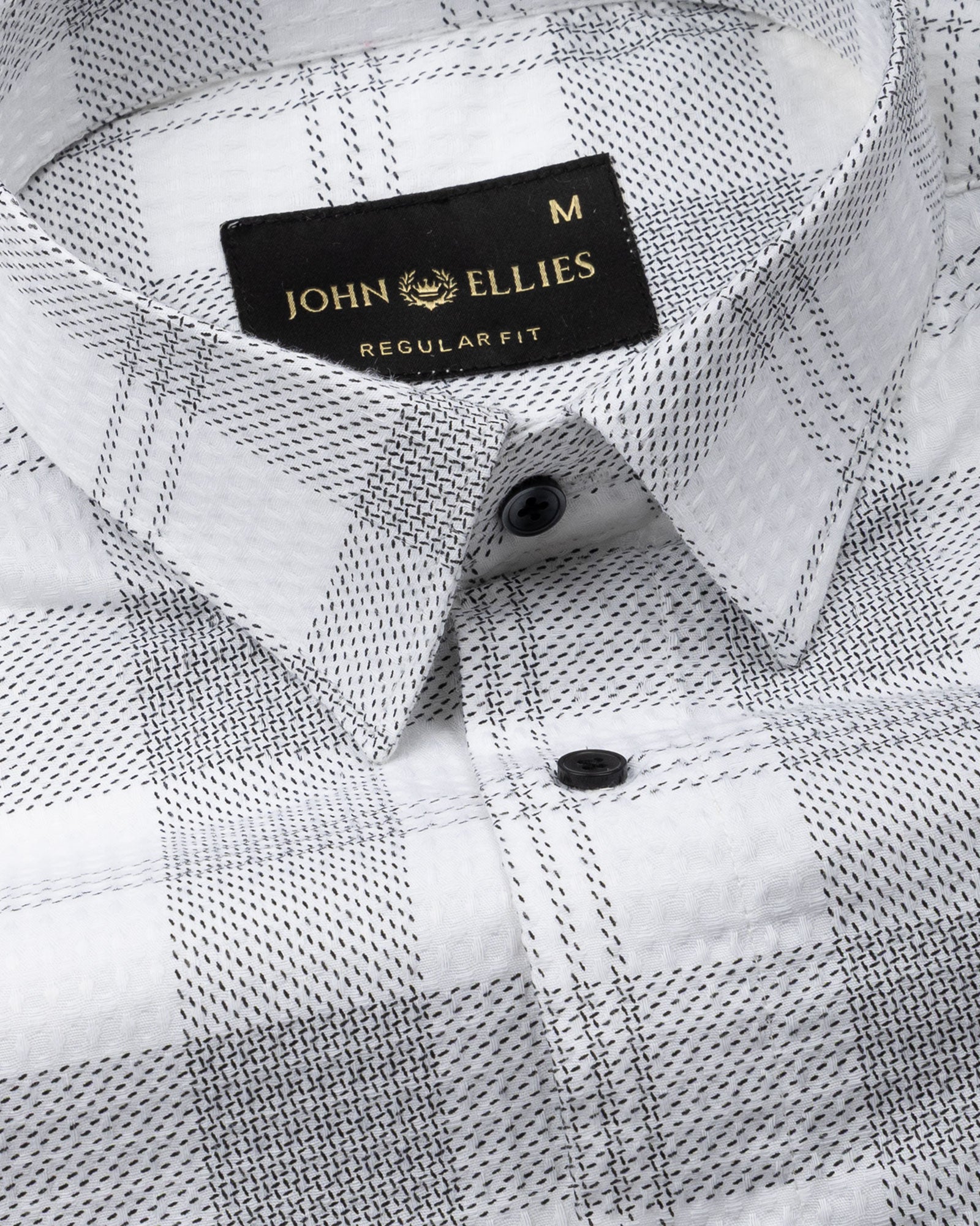 Magnus White Check Cotton Shirt - John Ellies