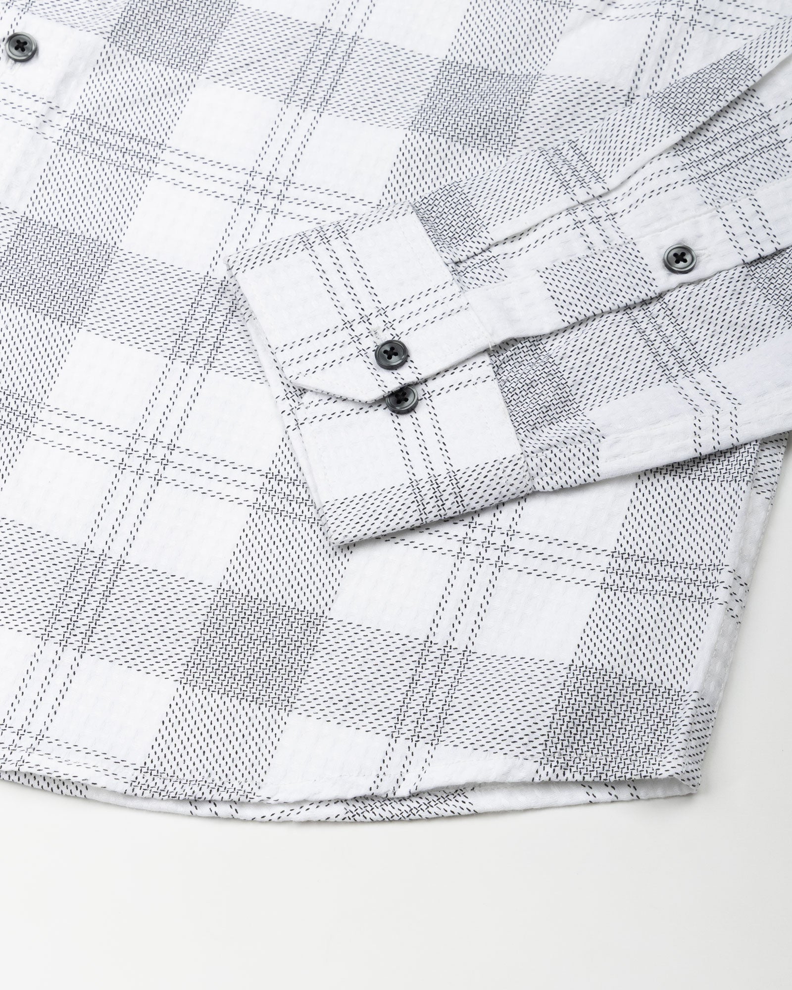 Magnus White Check Cotton Shirt - John Ellies