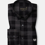Magnus Black Check Cotton Shirt - John Ellies