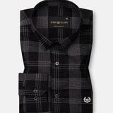 Magnus Black Check Cotton Shirt - John Ellies