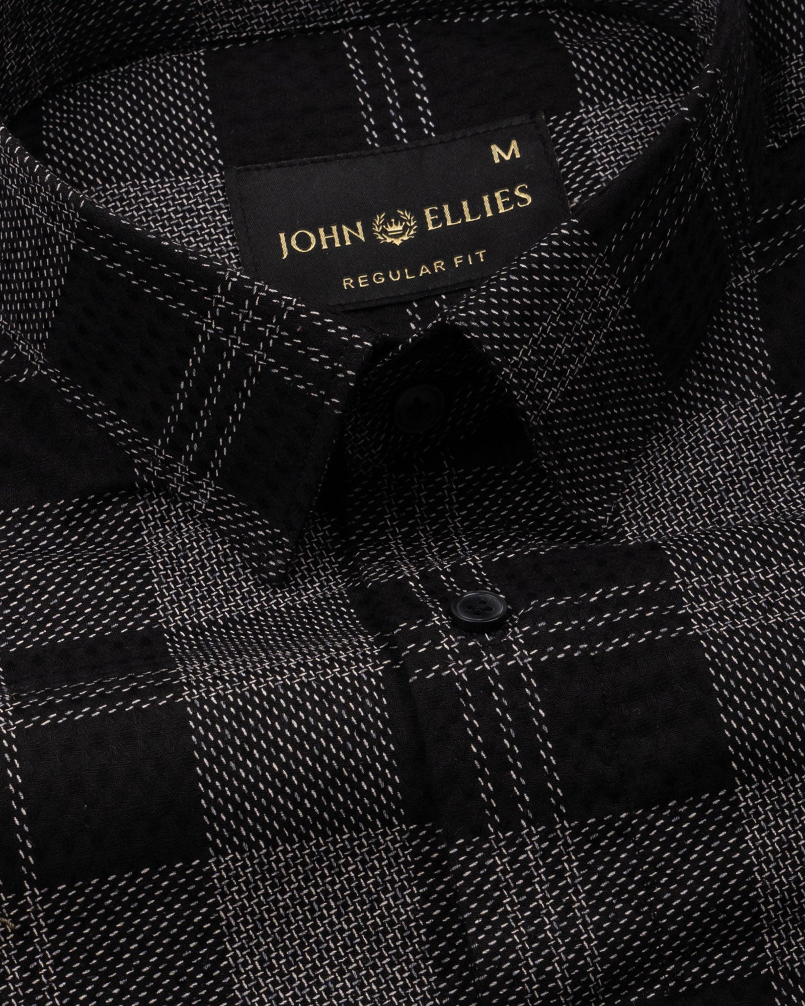 Magnus Black Check Cotton Shirt - John Ellies